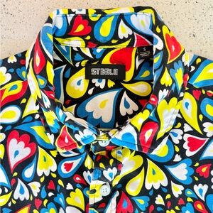 St33le Short-Sleeve Shirt, Men’s Small, Stretch Cotton, Excellent Condition
